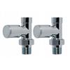 Set of Straight Radiator Valves 1/2" Chrome