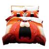 Cute Printed Three-Piece 3D Digital Printed Quilt Cover Pillowcase