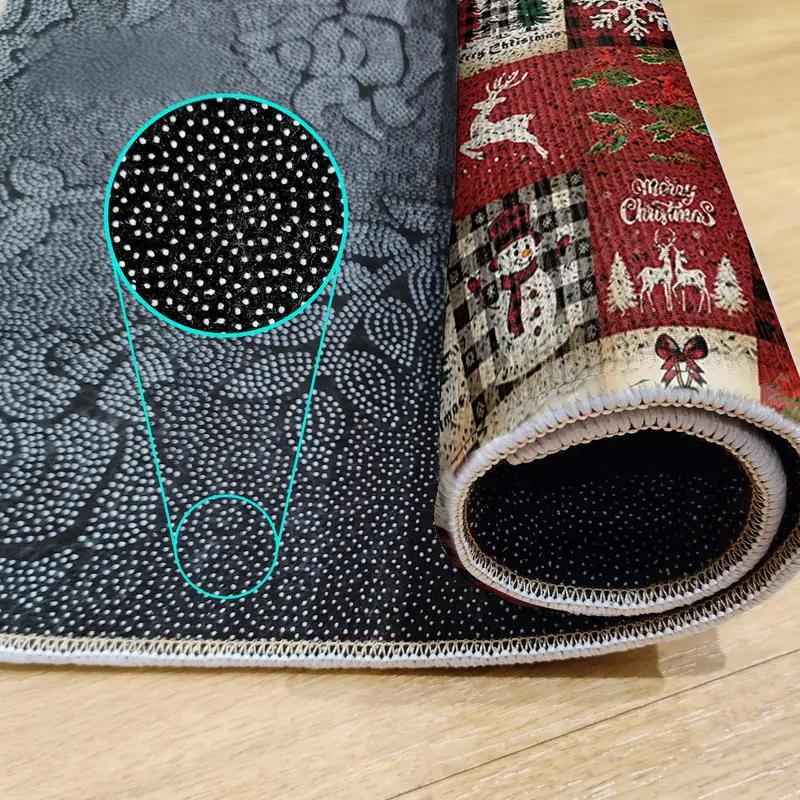 Vintage-Style Christmas Tartan Rug, Durable And Easy-Clean Doormat, Indoor/Outdoor Entrance Mat For Home Decor