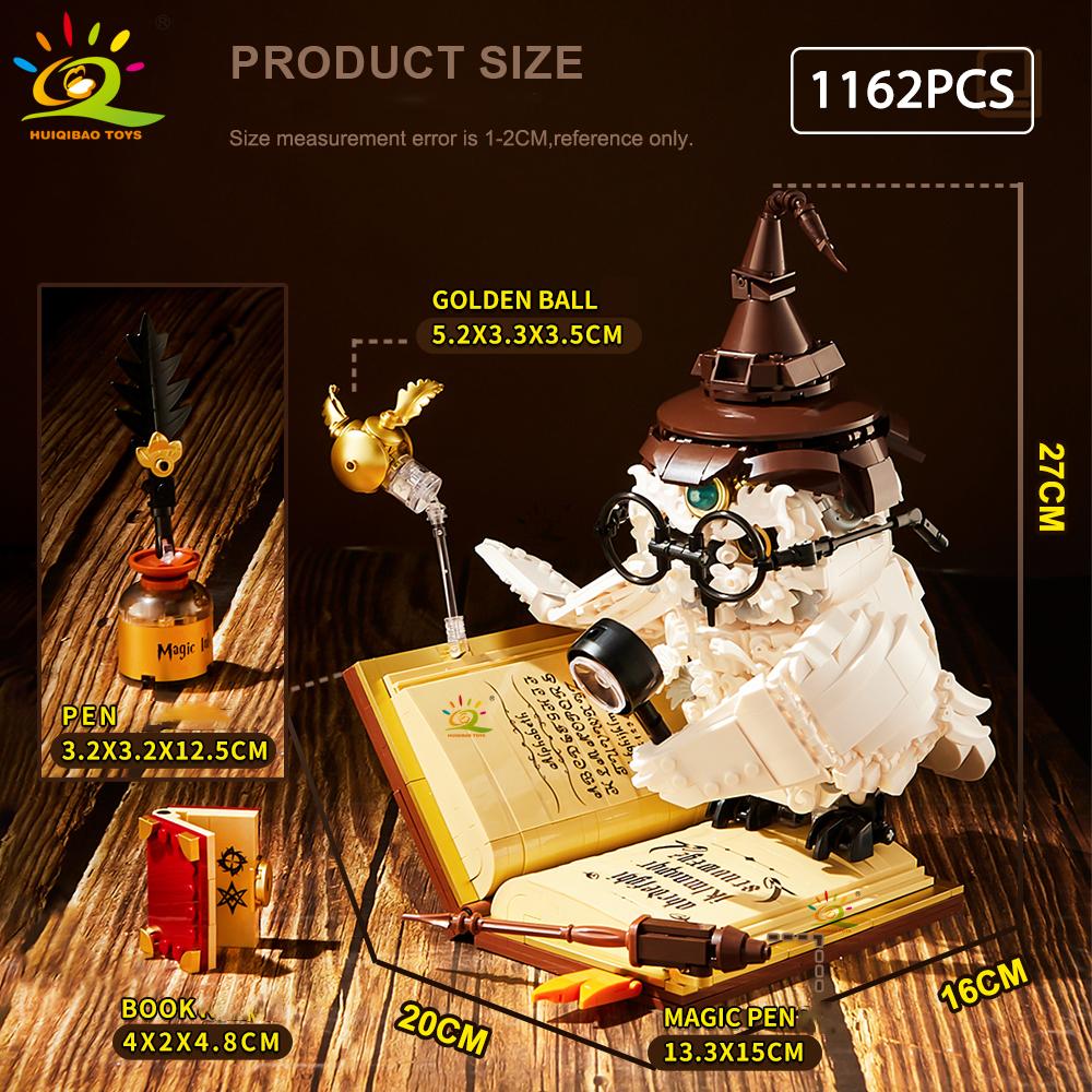 

Non-Toxic Moc Owl Doctor Magic Book With Lights Building Blocks Bricks Animal Models Children Assembly Toys Kid Diy Home Desk Decor WITH BOX
