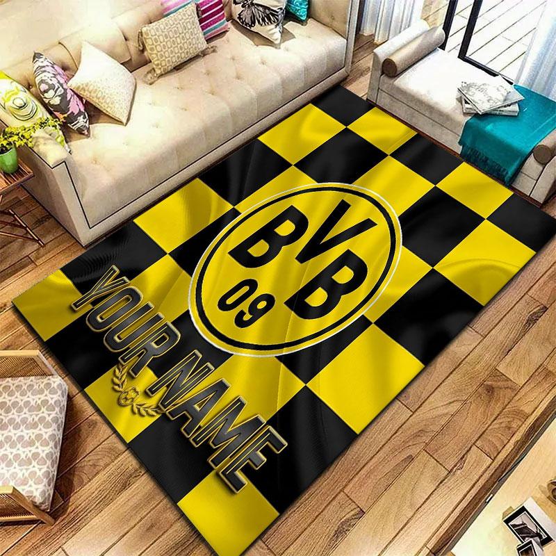 Borussia Custom Name Carpet Rug for Living Room Bedroom Home Sofa Decoration,Kids play Non-slip Floor Mat