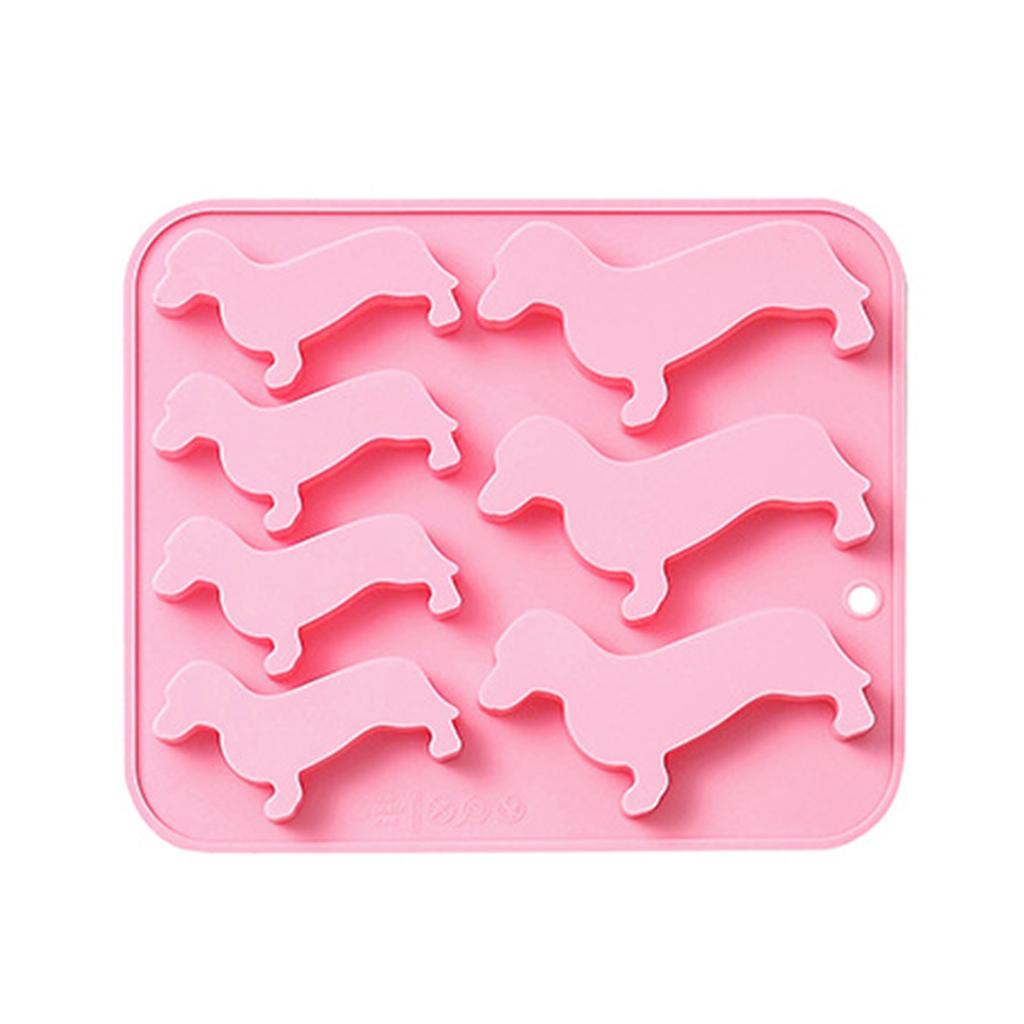7 Cavity Sausage Dogs Silicone Mold 3D Fondant Chocolate Mould DIY Cake Dessert Mould Home Kitchen Baking DIY Supplies