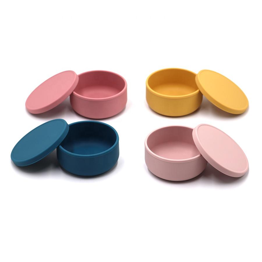 Microwave Freezer Safe Portable Leakproof Spill Proof Silicone Lunch Bento Bowls With Lid Silicone Lunch Container