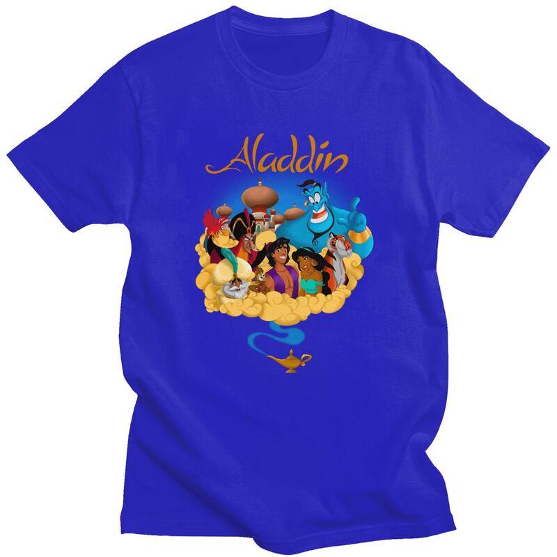 Custom Aladdin T Shirts Men Soft Cotton Tees Cartoon Tshirt Short Sleeve Fashion T-shirt Clothes