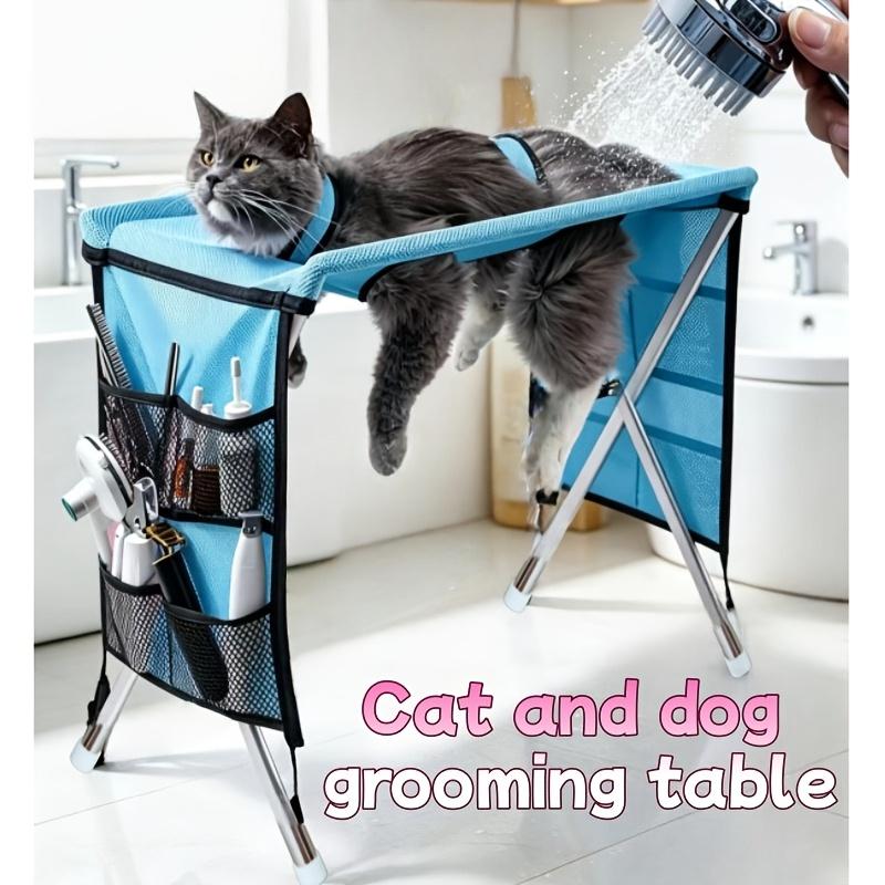 Katzen- und Hundetisch Universeller Pflegetisch für Zuhause Klappbar Katzenhaare schneiden Haarpflege Styling Haustierpflegetisch Fester Ständer Abnehmbar Haustierpflege