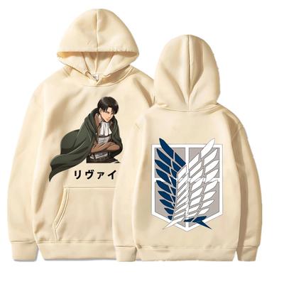 Sweat à capuche pour femme Attack on Titan, grande taille, avec logo d'aile Levi Ackerman, imprimé graphique, sweat-shirt à capuche