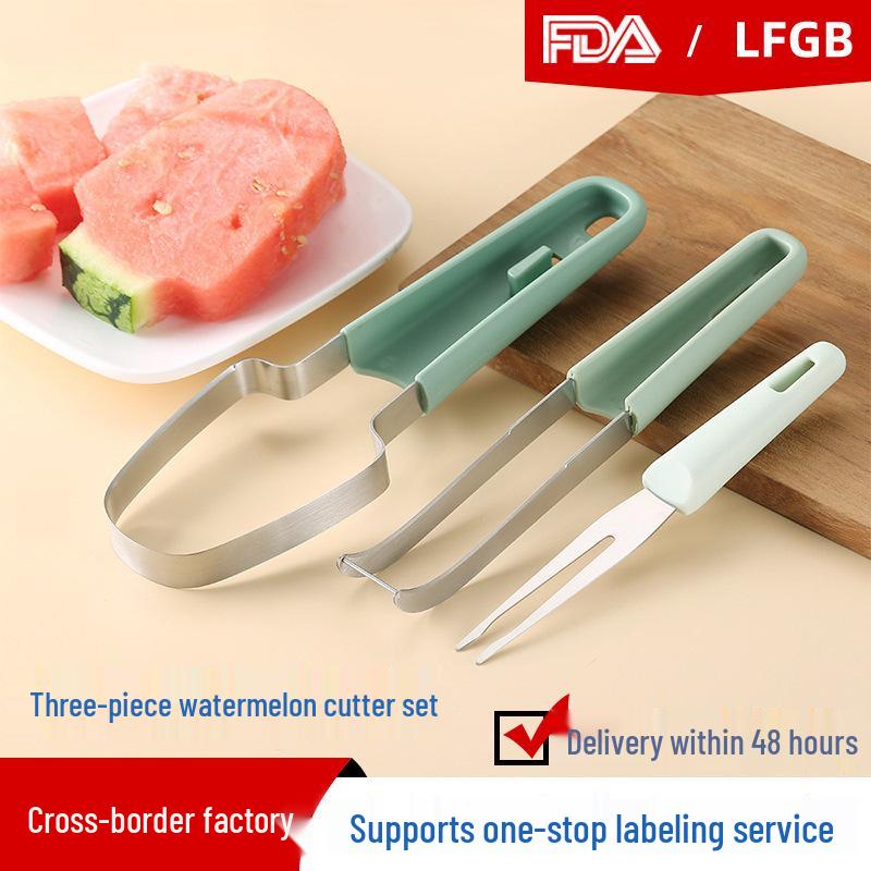 Stainless Steel 3-in-1 Multi-Functional Watermelon Slicer & Divider