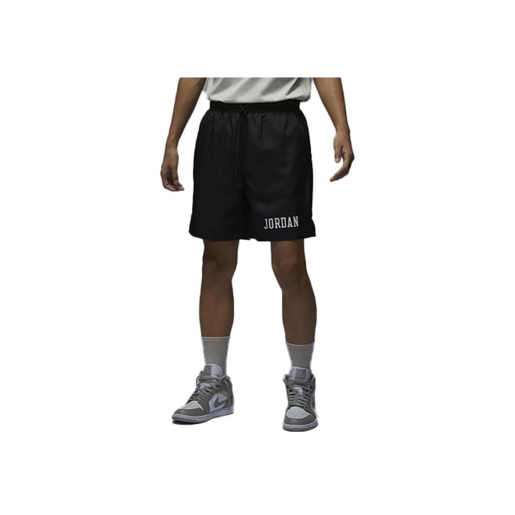 Jordan Essentials Buchstaben Spitze Wasser- und Land Vielseitige Lässige Sportshorts Herrenshorts Schwarz FQ4566010