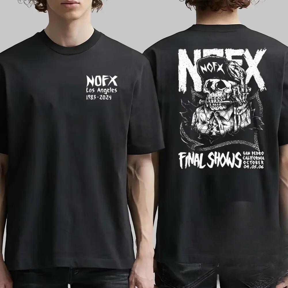 Banda Punk NOFX Portada de Álbum Póster Estampado Gráfico Camiseta Hombres Mujeres Streetwear Harajuku Y2K Moda Verano Nueva Camiseta Holgada Casual Algodón Oversize