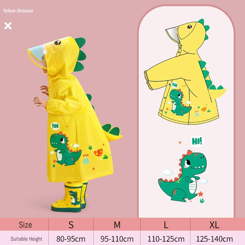 Raincoat Girls Boys Kindergarten Preschool Elementary School Preschool Backpack Location Waterproof Raincoat for S