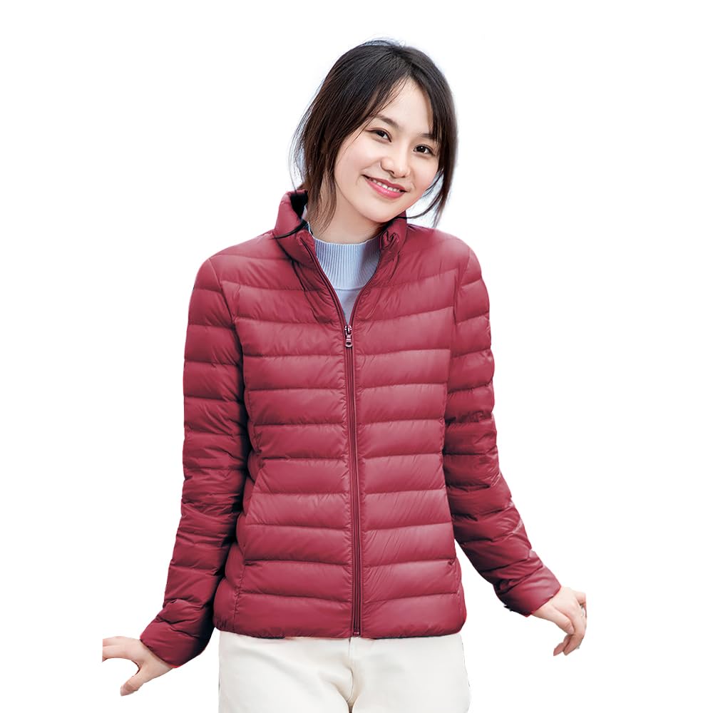 LIYURLTA Ultralight Down and Perfect for Fall and Includes Storage LIY46 Women's Jacket, Water-Repellent, Lightweight, Warm, Cold-Weather, Winter,