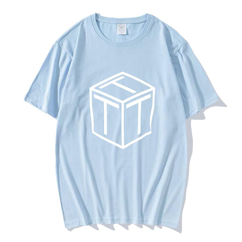 The Temper Trap Cube Print T-shirt Short Sleeve Cotton O-neck Male Tshirts Unisex Streetwear Casual Loose Summer Fashion T Shirt