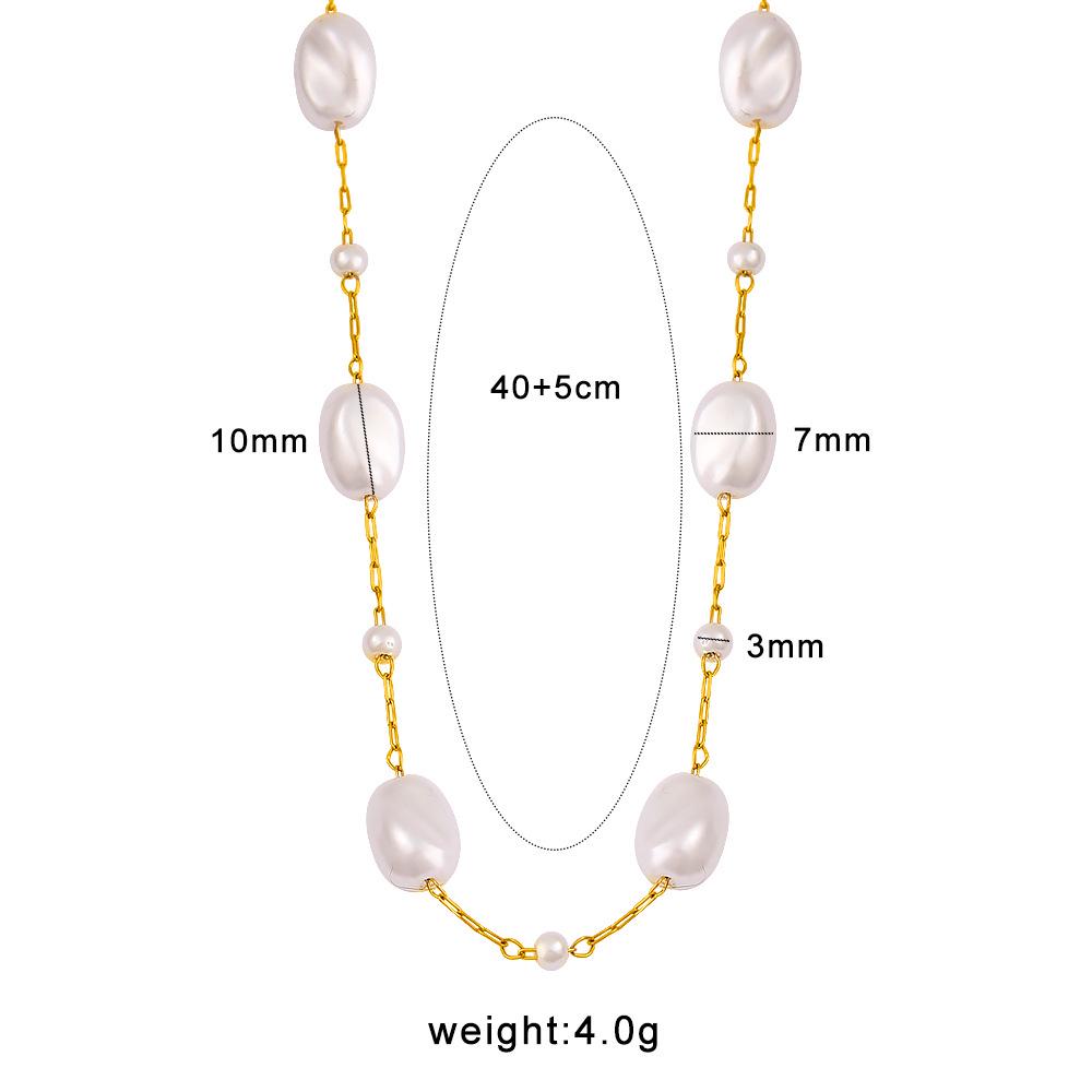 Retro Pearl Beaded Bracelet Necklace - Elegant Light Luxury Collarbone Jewelry