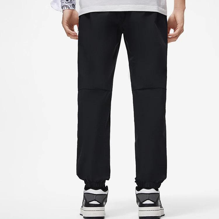 Li-Ning Solid Color Casual Sports Pants Men Bottoms Black AYKT199-2