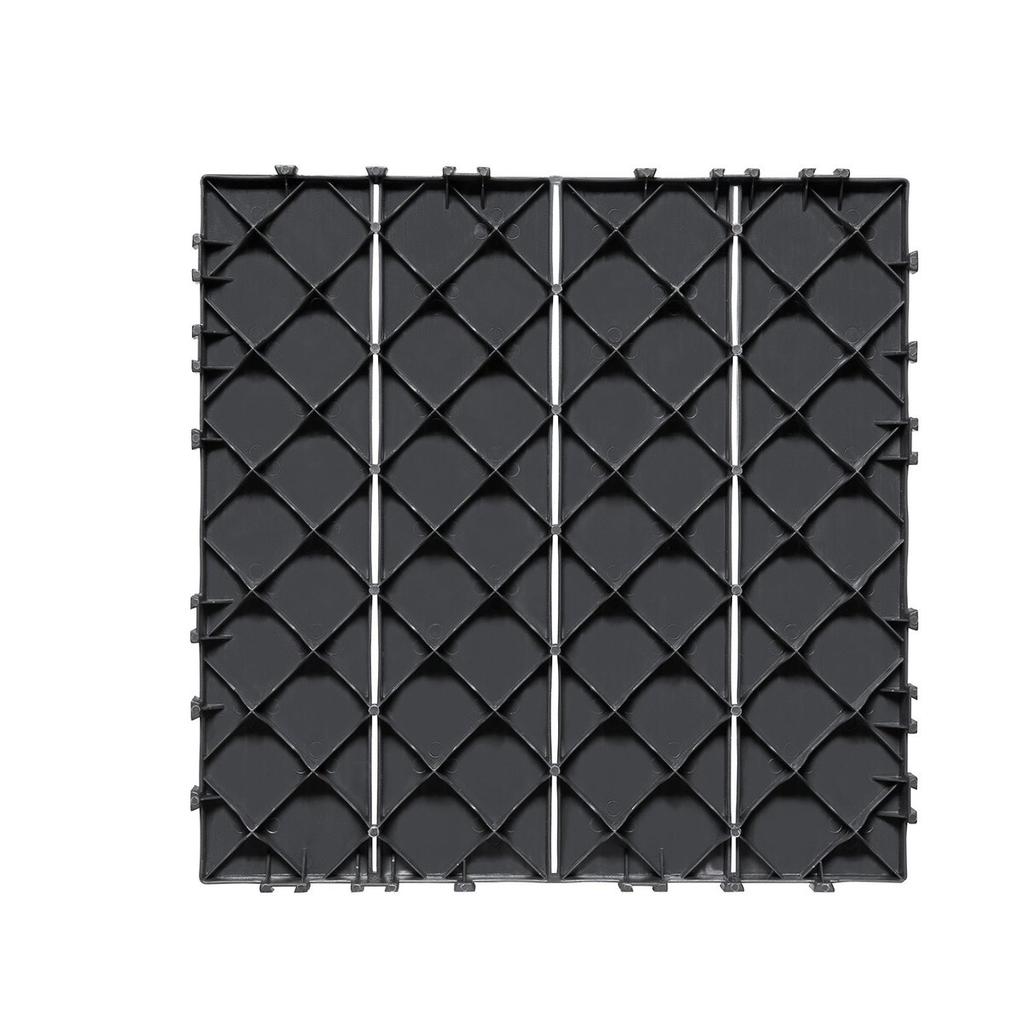 Interlocking Deck Tiles 54 Pack 12"x12" Plastic for Porch Dark Grey