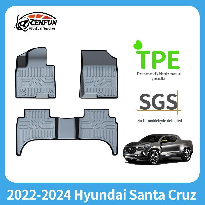 Hyundai Santa Cruz 2022-2024 Eco TPE Waterproof Floor Mats