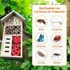 Wooden Insect House Insect Hotel for Bee Butterfly Ladybirds Beneficial Insect Habitat Bug Hotel Garden Hanging on Tree Wall