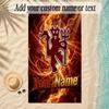Beach TowelManchester United Custom Name Text Personalized Soft Towel for Beach Pool Indoor Home Decor Gift