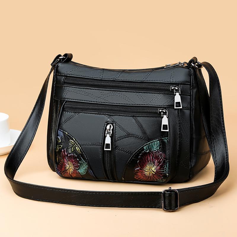Damska nowa modna torba crossbody, torba na ramię, modna i wszechstronna, kwadratowa torba PU z nadrukiem, duża pojemność