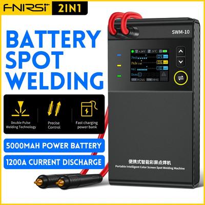 FNIRSI SWM-10 Tragbarer Akku-Punktschweißgerät DIY Mini-Schweißmaschine 18650 Akku-Pack Schweißwerkzeug 5000mAh Schweißbar 0,25mm