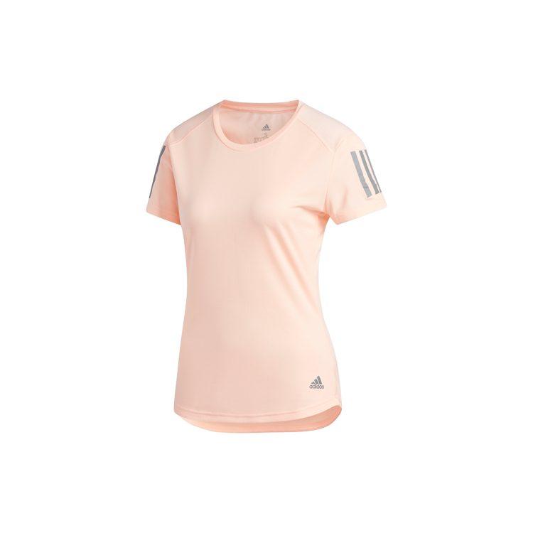 Adidas T Shirts Women's Light Pink Crew Neck Moderate DX1975