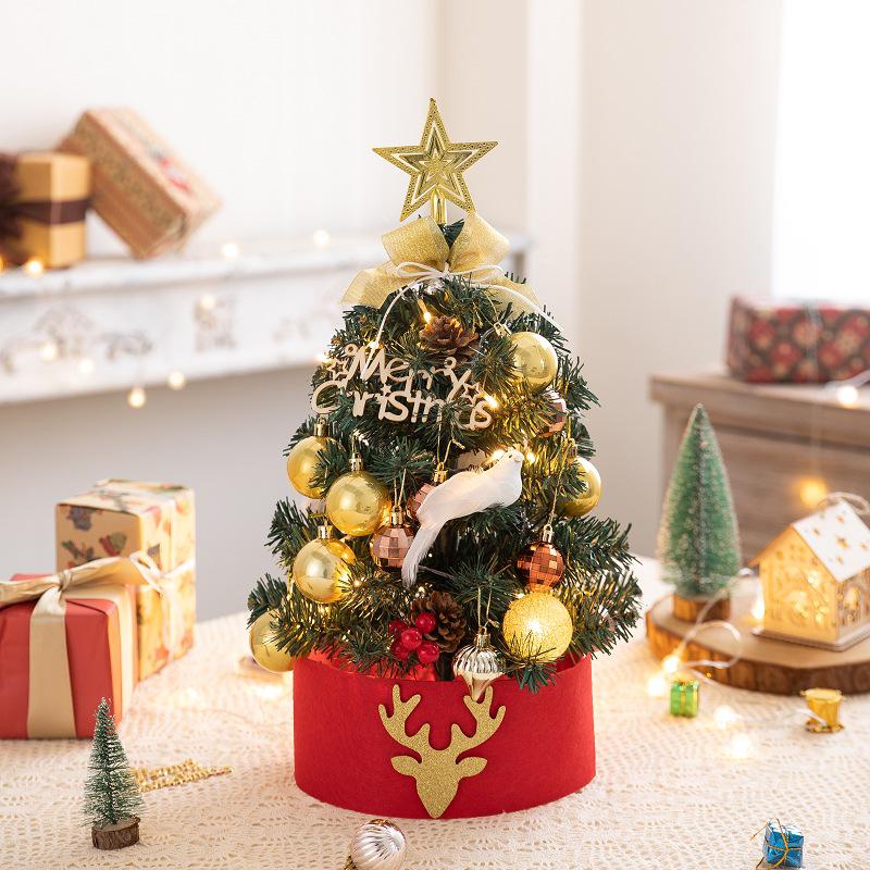 45cm Snow-Flocked Christmas Tree Set with DIY Ornaments - Perfect for Holiday Decor