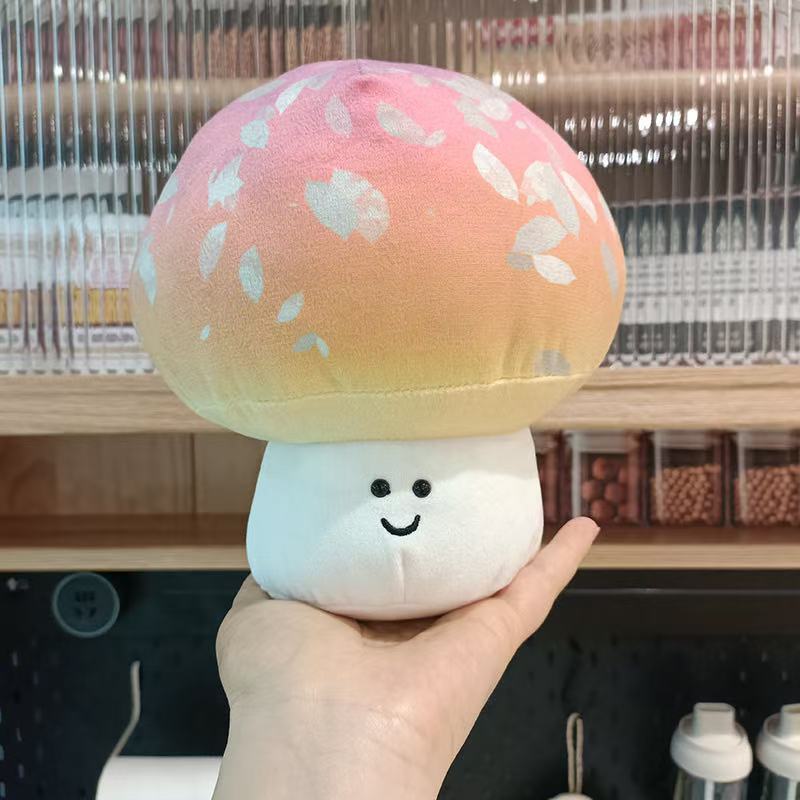 20Cm Fresh Lifelike Mushroom Plushie Alongside Emotions Plushy Item Toon Hanger Headrest Animation Charming Children'S Birthday Treat Delightful