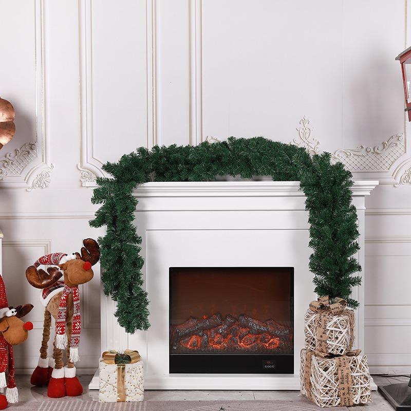 2.7m Lighted Christmas Rattan Garland for Store Displays and Escalators