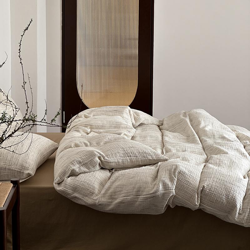 High-quality Super Soft Double Gauze Bedding Set 100% Cotton Breathable Skin-friendly Duvet Cover Set with Sheet Quilt Cover Set