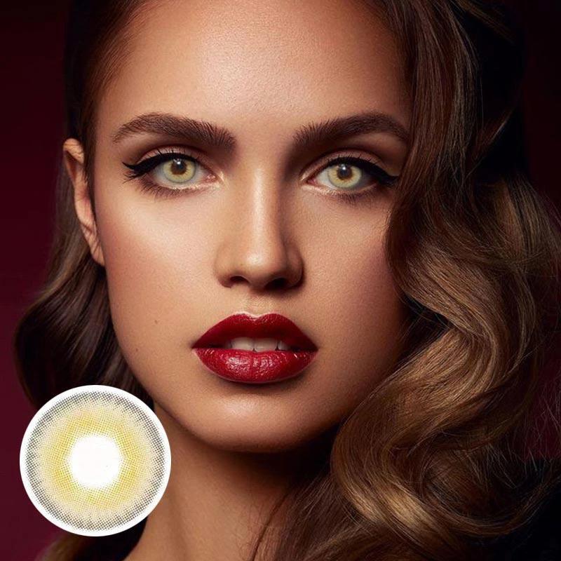 

Кольорові контактні лінзи 14,2 мм Щорічне використання Big Eye Soft Girl Коричневі лінзи Безкоштовний футляр для лінз JA Brown коричневий