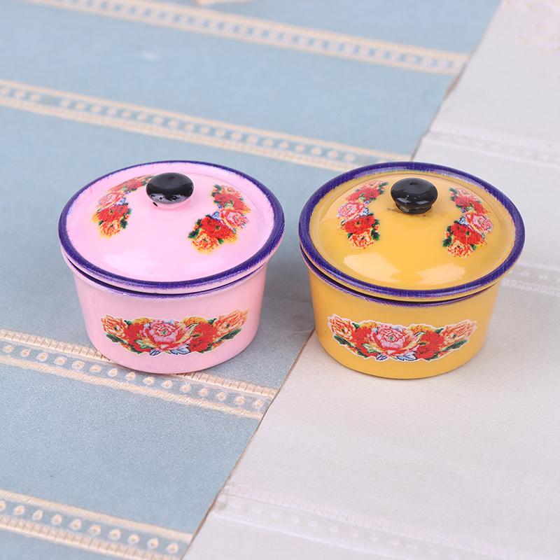 2 stk Dukkehus Miniatyr Nostalgisk Livsscene Dekor Emaillert Vaskebalje Dukketilbehør Leker