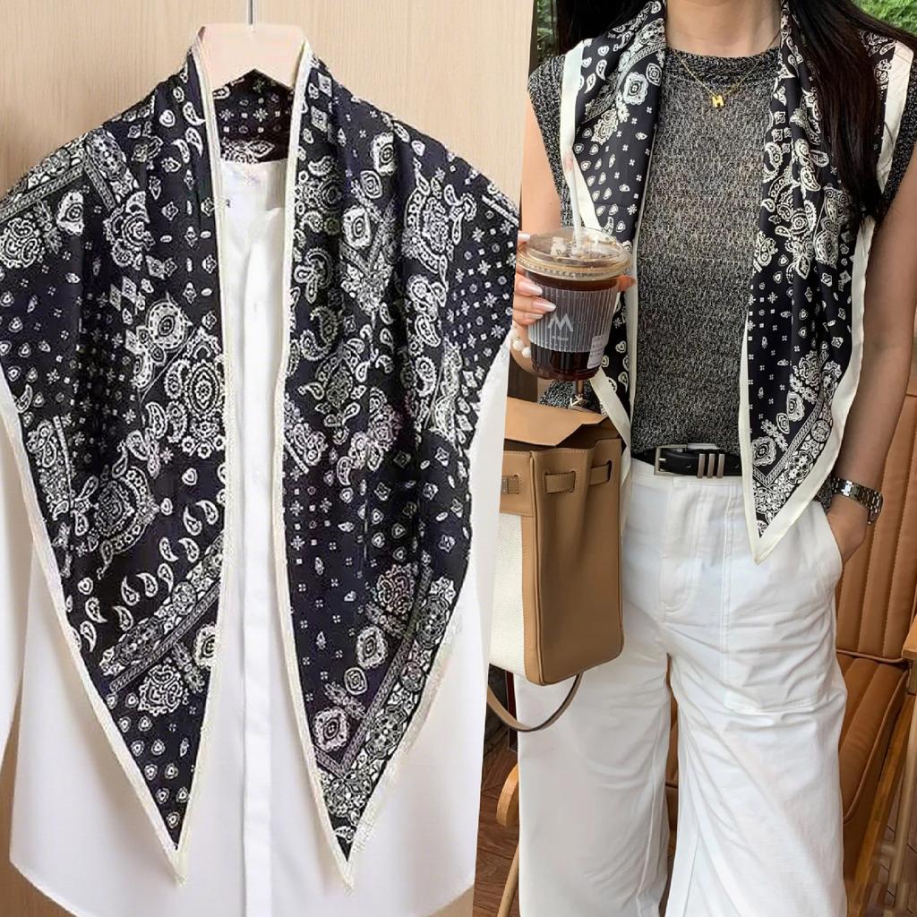 Spring and summer printed skirt women's triangle towel skirt curtain decorative belt towel stacked short skirt fart curtain new fashion