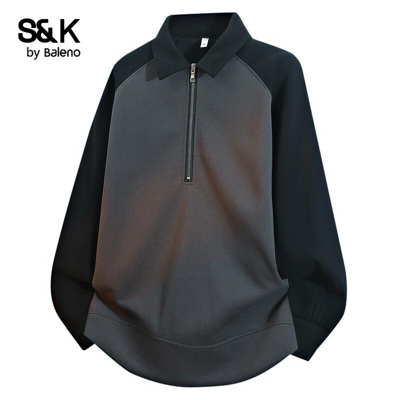 Baleno Men's S&K Colorblock Half-Zip Polo Sweatshirt