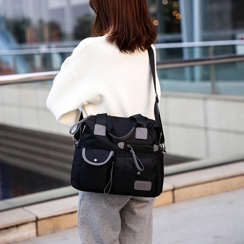 SCIONE Women's Bag European American Fashion Lady Mummy Bag Nylon Shoulder Portable Large Travel Bag