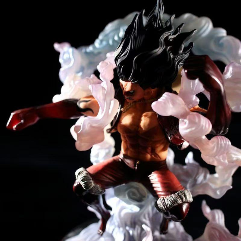 Anime One Piece Figure Model Fourth Gear Luffy Ape King Action Figure Battle Scene Model Pvc Statue Collection Toys Gifts