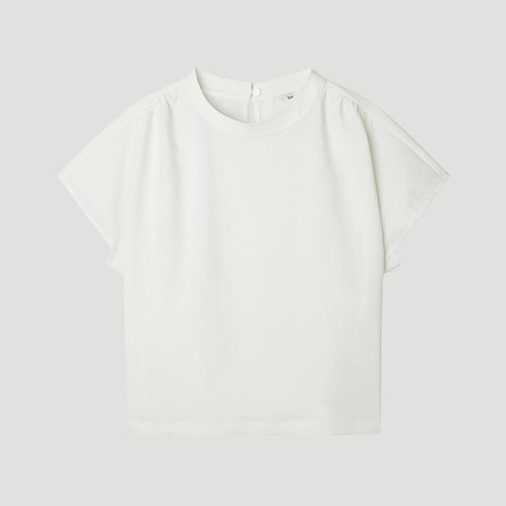

[She S miSS] Mock Neck Cap Sleeve blouSe Swwblp22160 Iv Ivory/55