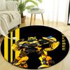 1pc Bumblebee2 Design Printed Area Round Carpet for Bedroom Living Room Home Decor Rugs Mat Non Slip Mat Rug for Bedside