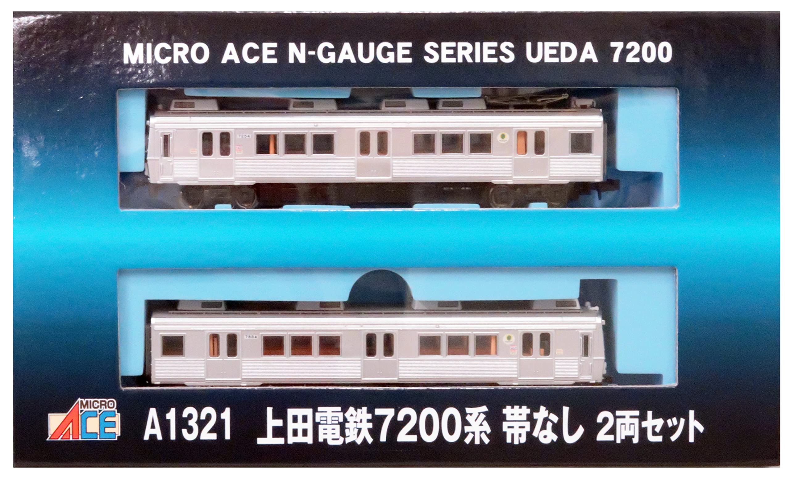 

MicroAce N gauge Ueda Electric Railway 7200 series without stripe set A1321 Railway model Train 2-car білий