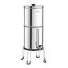 Gravity-fed Water Filter System, 2.25G 304 Stainless-Steel Countertop Filtration System, Reduces Lead and Up To 99% of Chlorine, with 2 Activated