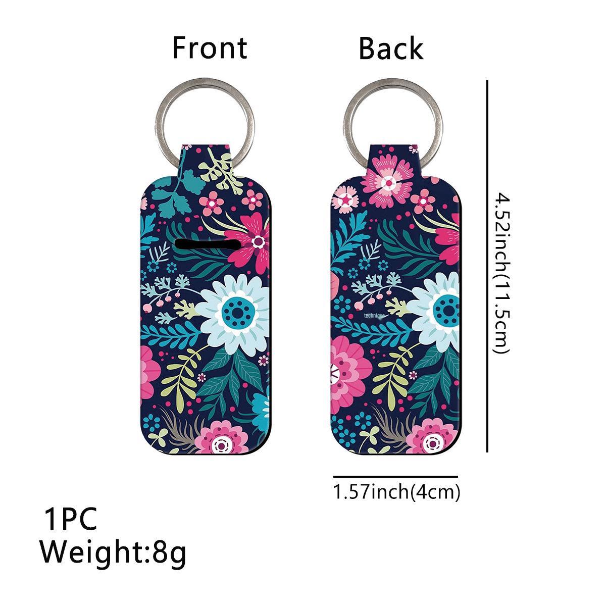 Цветочный чехол для губной помады и брелок-держатель для дезинфицирующего средства