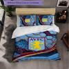 Set Biancheria da Letto Aston Villa Football 3 Pezzi Morbido Set Copripiumino con Federe Set Decorazione Camera da Letto per la Casa