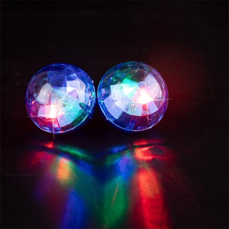 Kolczyki LED Kolczyki Klubowe Kolczyki na Imprezy Kolczyki z Efektem Kul Disco Kolczyki Wiszące z Teksturą Plastiku na Co Dzień