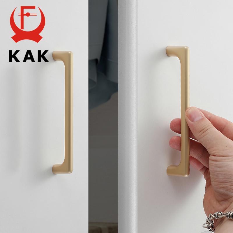 KAK Zinc Alloy Pearl Gray Gold Cabinet Handles Solid Drawer Knobs Kitchen Cupboard Door Pulls Furniture Handle Cabinet Hardware