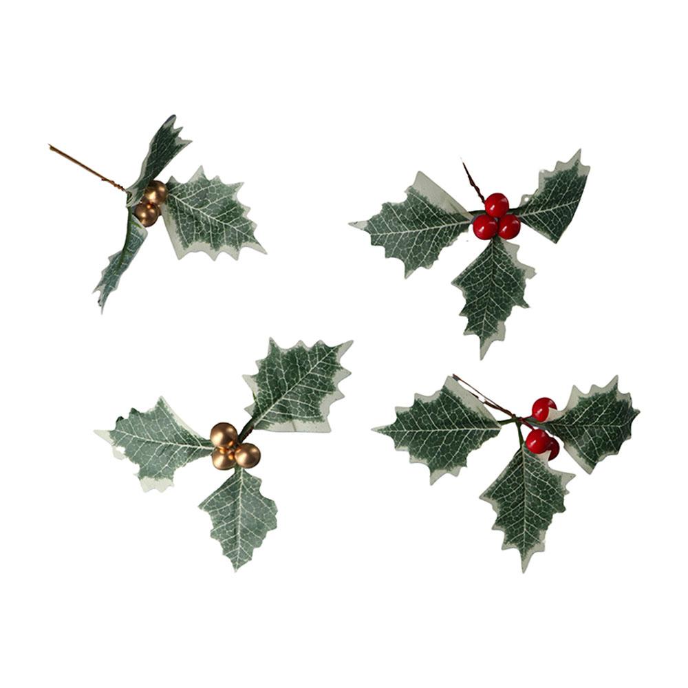 Holiday Party Christmas Decorations Handcraft Accessories Artificial Leaf Berry Fake Fruit Plant