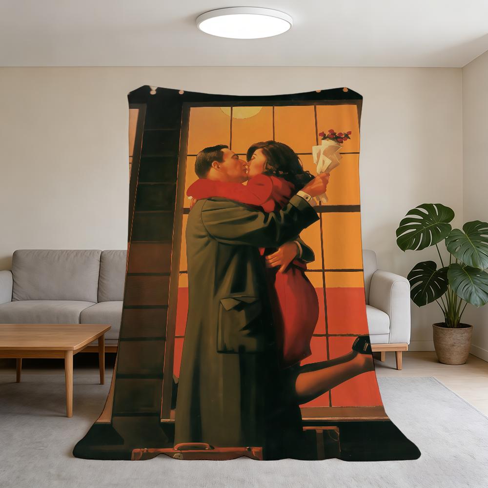 

Scottish Artist J-Jack Vettriano Blanket Super Warm Comfortable Plush Throw Blanket Child Home Sofa Bedroom Gift 75x90cm