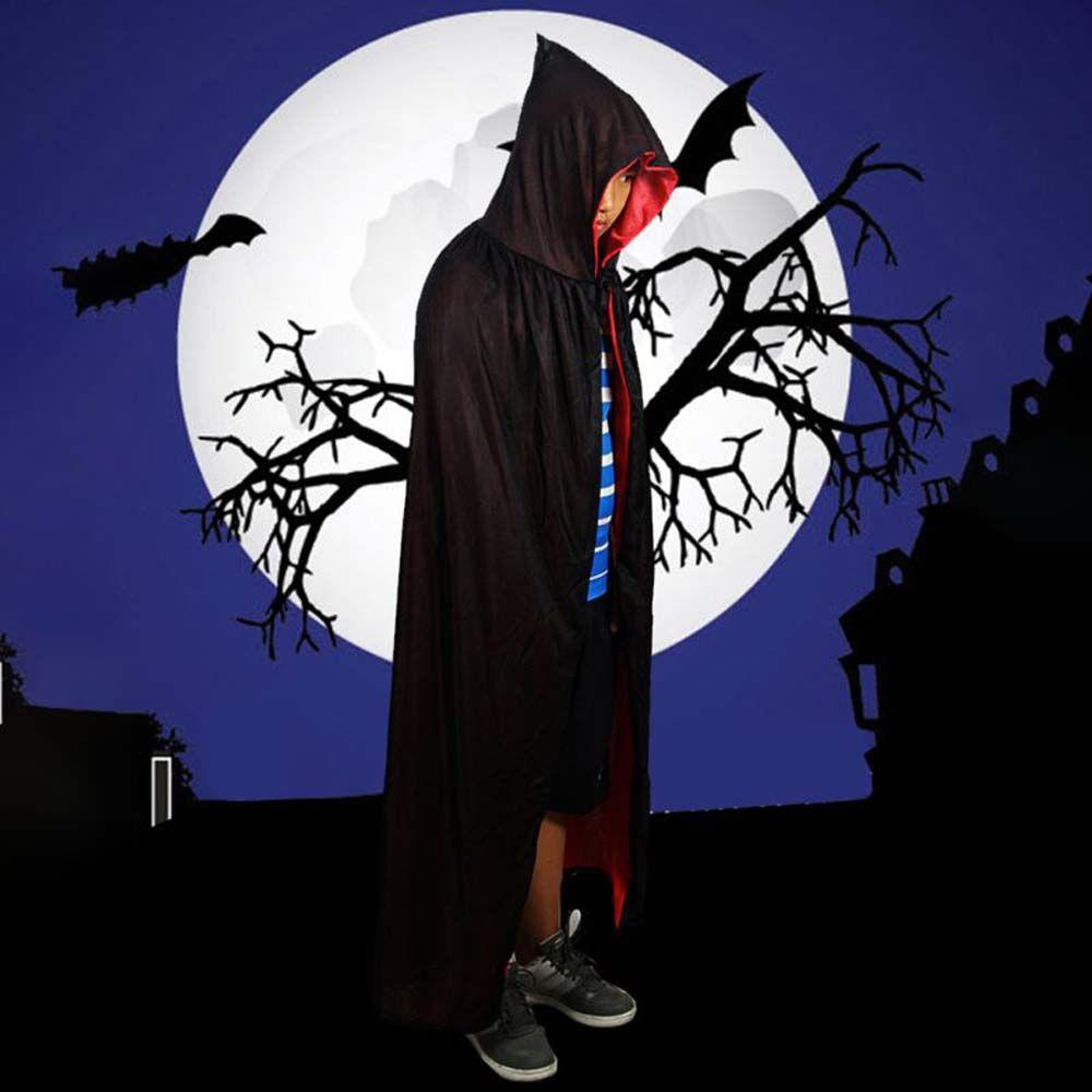 Single Layer Children Double Layer Halloween Cloak Performance Costumes Hooded Cape Wizard Robe