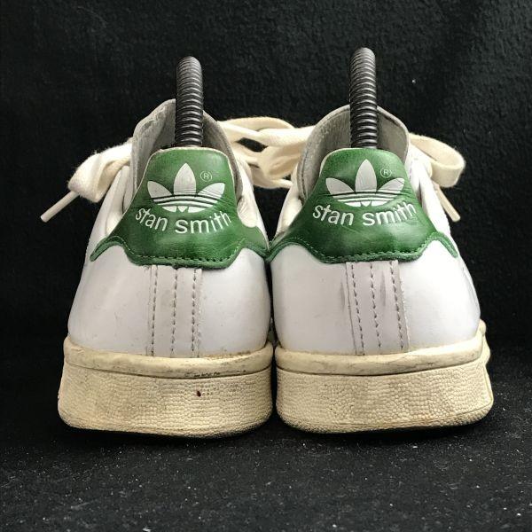 adidas Stan Smith Leather Sneakers 24 US6 White Green Low cut(USED)