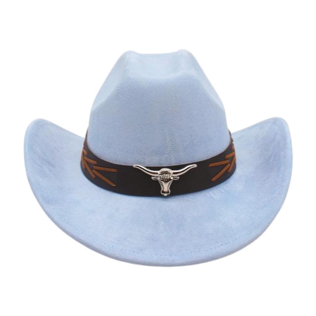 Western Cowboy Hat National Knight Jazz Hat Tibetan Warped Edge One-Word Top Hat Travel Cowboy Hat