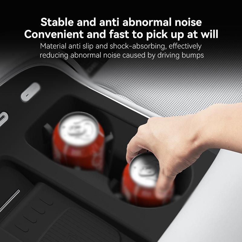 For Hyundai Palisade Wireless Charging Mat Central Non-slip Protective Pad 2rd Row Door Side Water Cup Holder Ert Drinks Box