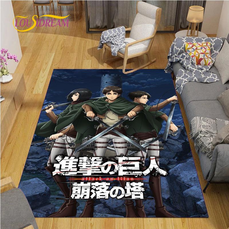 Attack On Titan Carpet for Living Room Bedroom Rug Kitchen Door Unslip Floor Mats Birthday Gift Photography Props Alfombra Rug